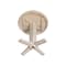 International Concepts 36 in. Solid Wood Round Top Pedestal Dining Table with 2 Counter Height Stools, Unfinished K-36RT-23B-S402-2 - alternate 4